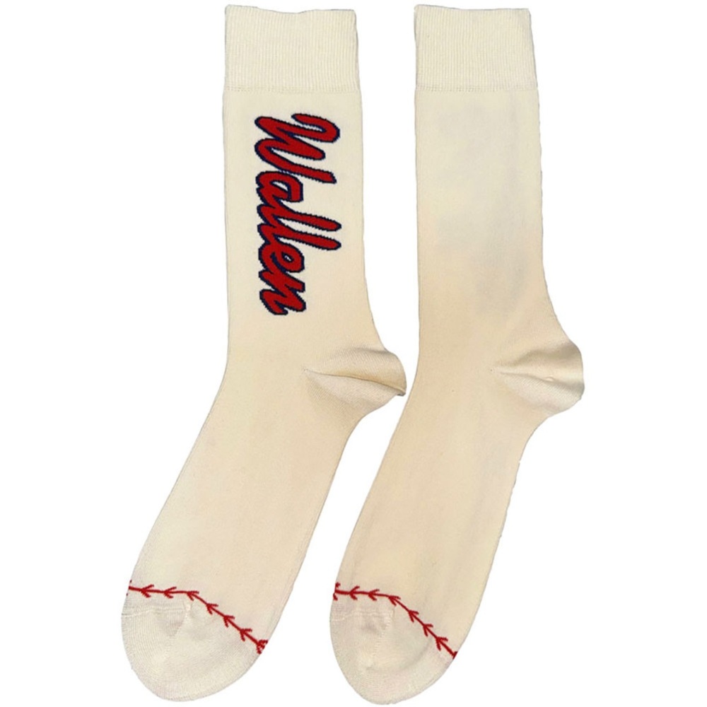 Morgan Wallen - Red Logo Baseball Enkelsokken - Creme